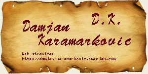 Damjan Karamarković vizit kartica
